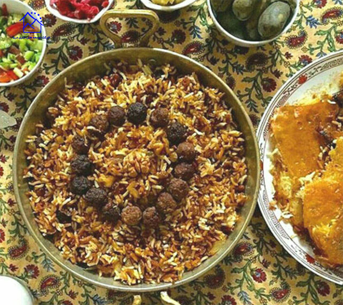 قنبرپلو غذای محلی شیراز
