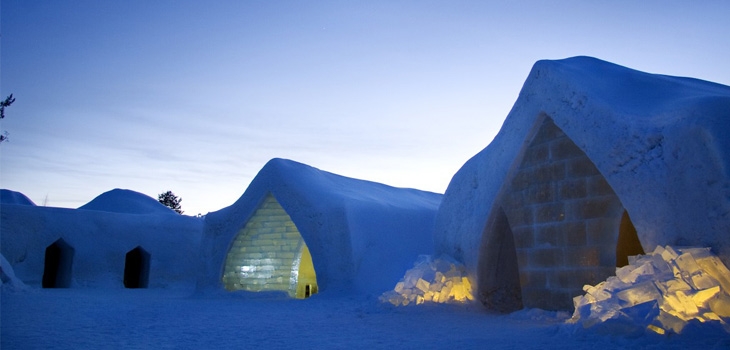 هتل برفی در قطب شمال